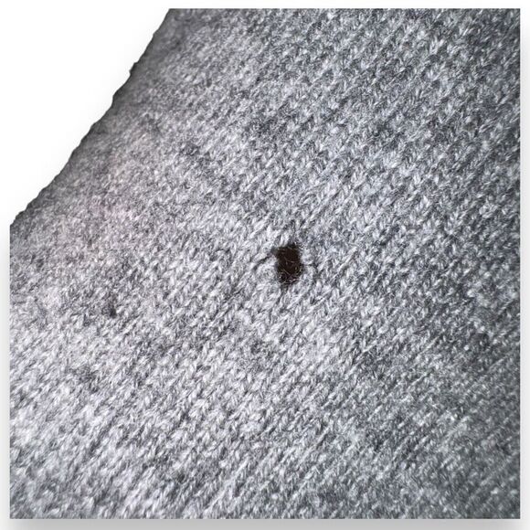 Tom James Gray V-Neck 100% Cashmere Sweater Size L - Picture 7 of 8